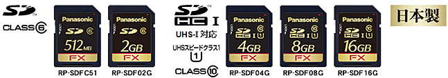 パナソニック製 産業用SDメモリーカード